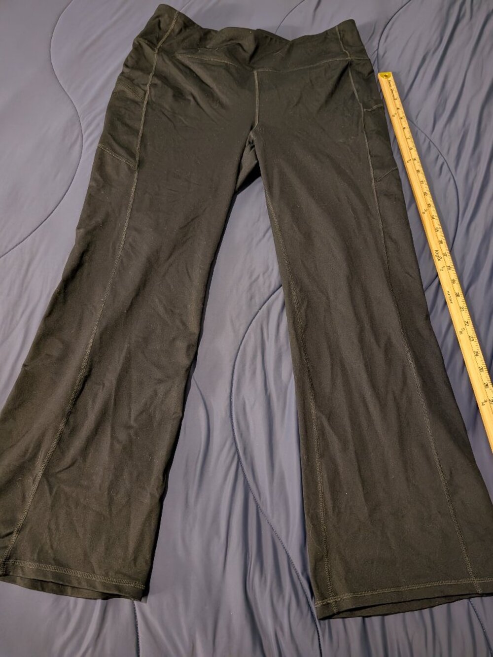 Torrid Active Womens 2 2X Black Flare Leggings Bootcut Pants Side Pockets